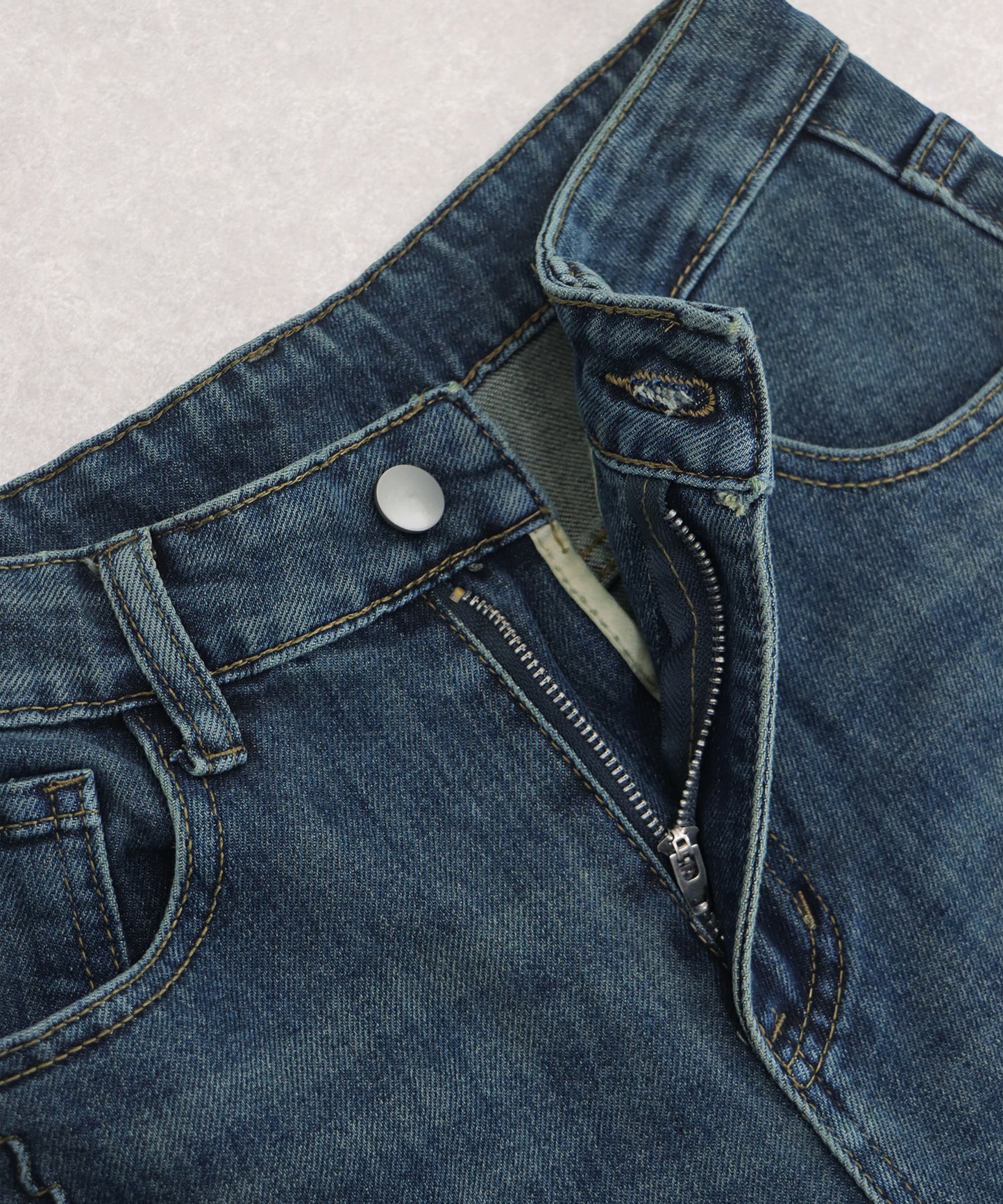 ウェーブラインデニムパンツ