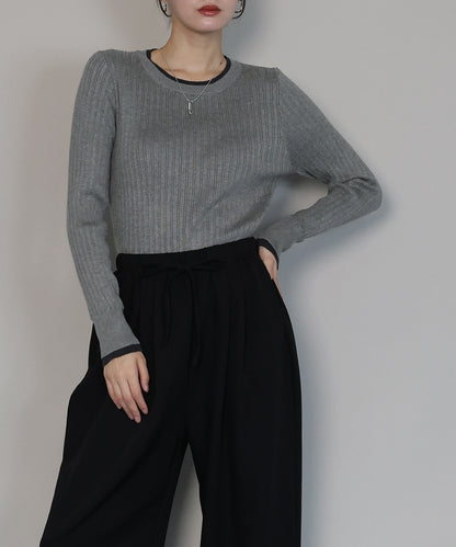 レイヤードランダムリブニット[ J by blue ]