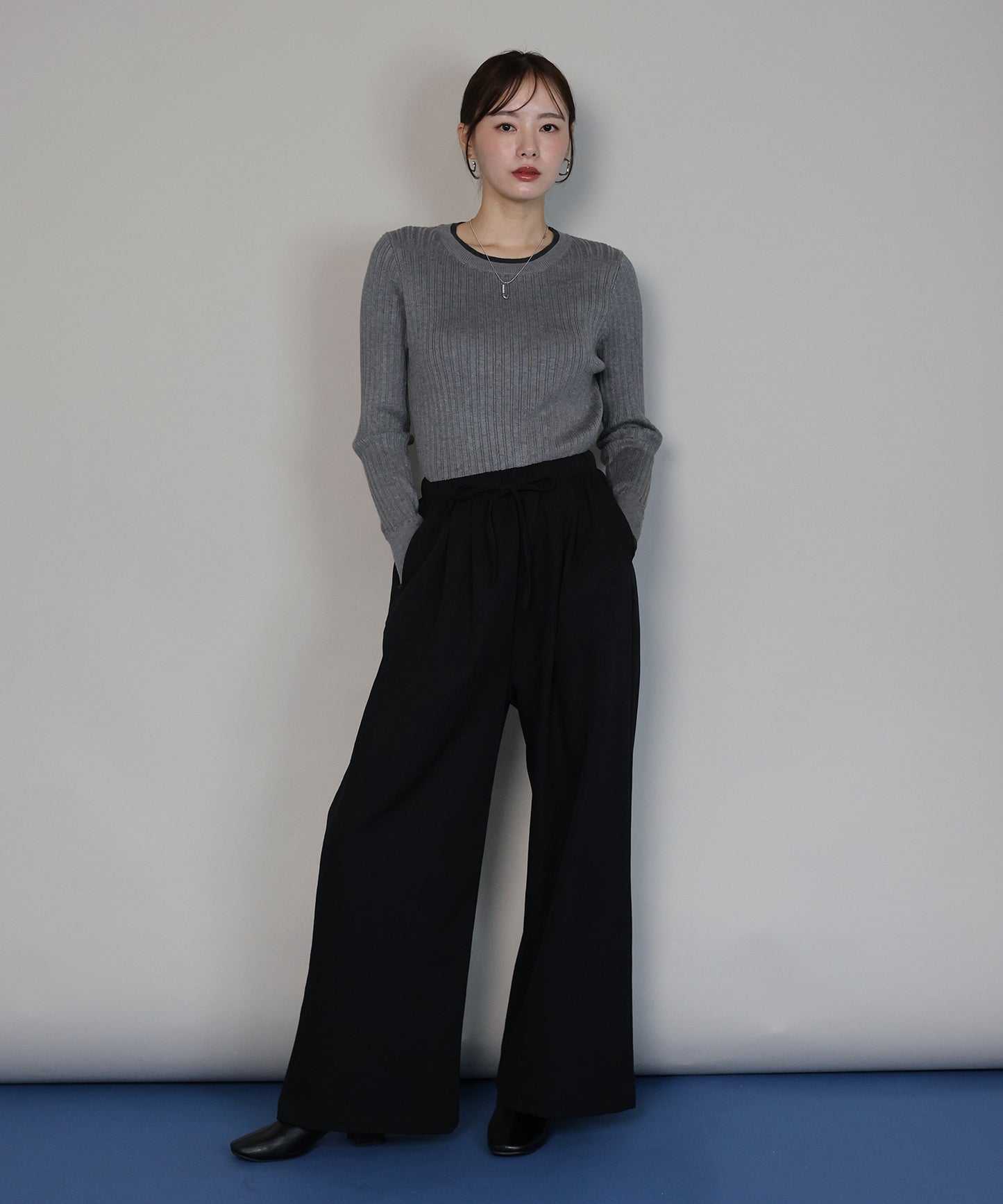 【TIME SALE】タックワイドイージーパンツ[ J by blue ]