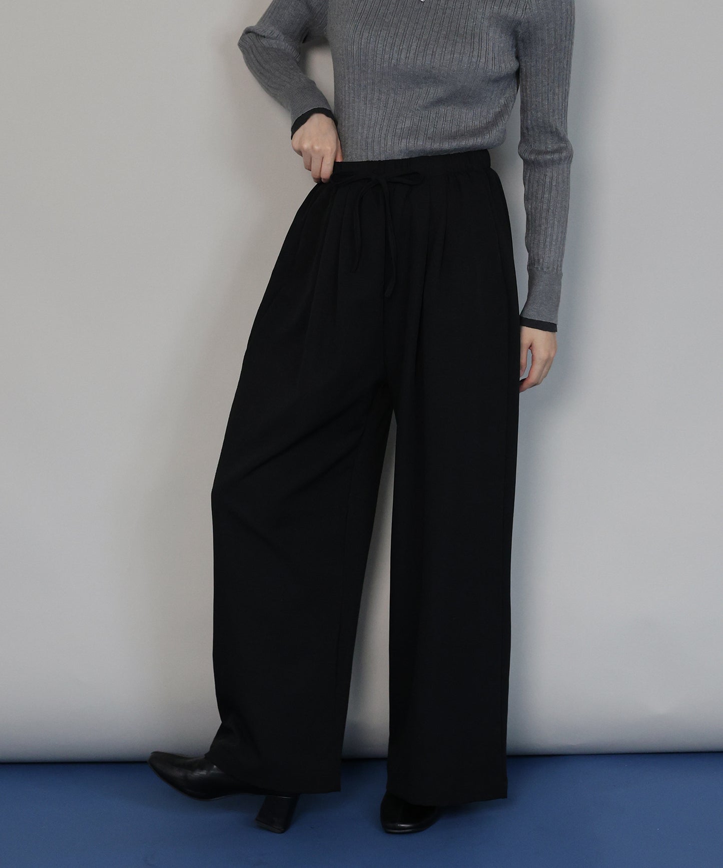 【TIME SALE】タックワイドイージーパンツ[ J by blue ]