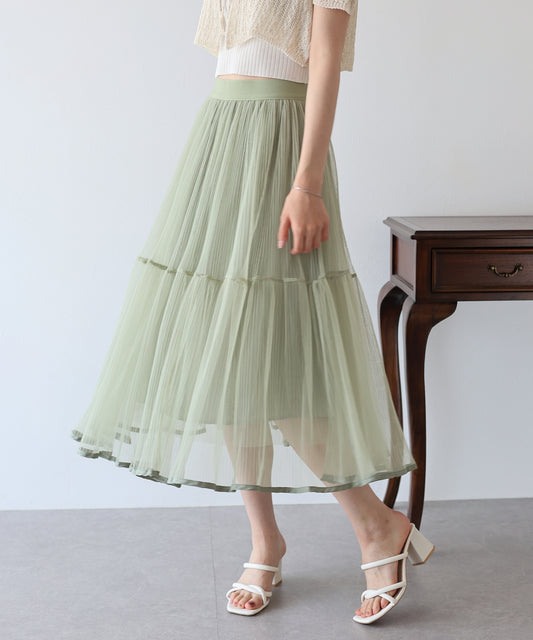 プリーツチュールスカート