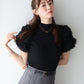 【早割5％OFF】フラワーチュールスリーブニット