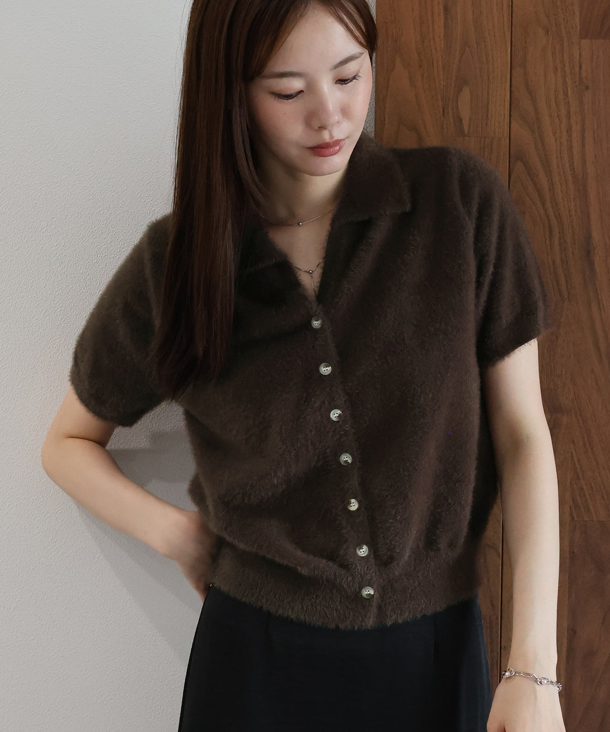 【早割5％OFF】シャギーニットカーディガン