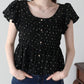 【早割5％OFF】ドットシャーリングブラウス【ネコポス】