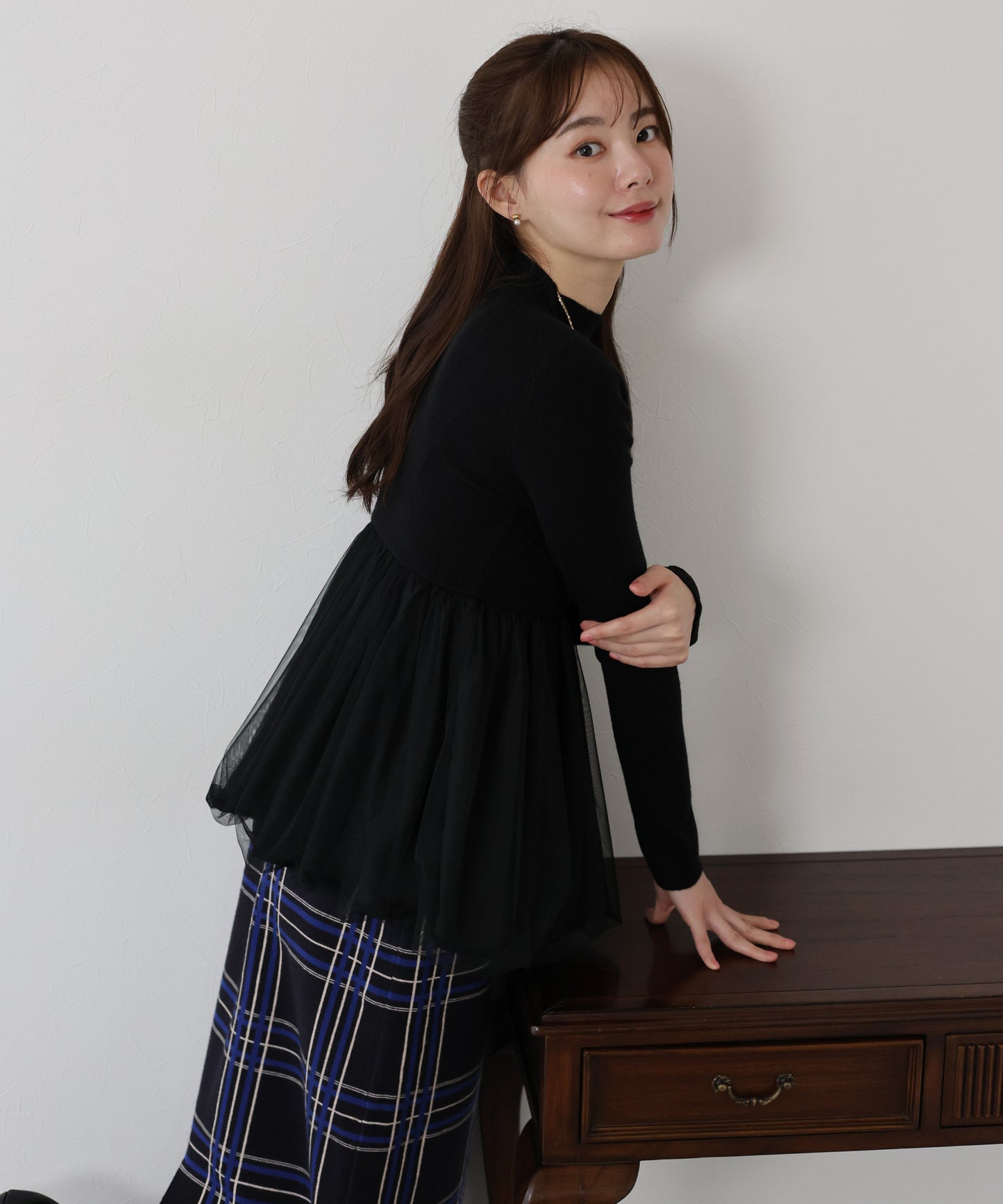 【TIME SALE】バルーンチュールドッキングニット