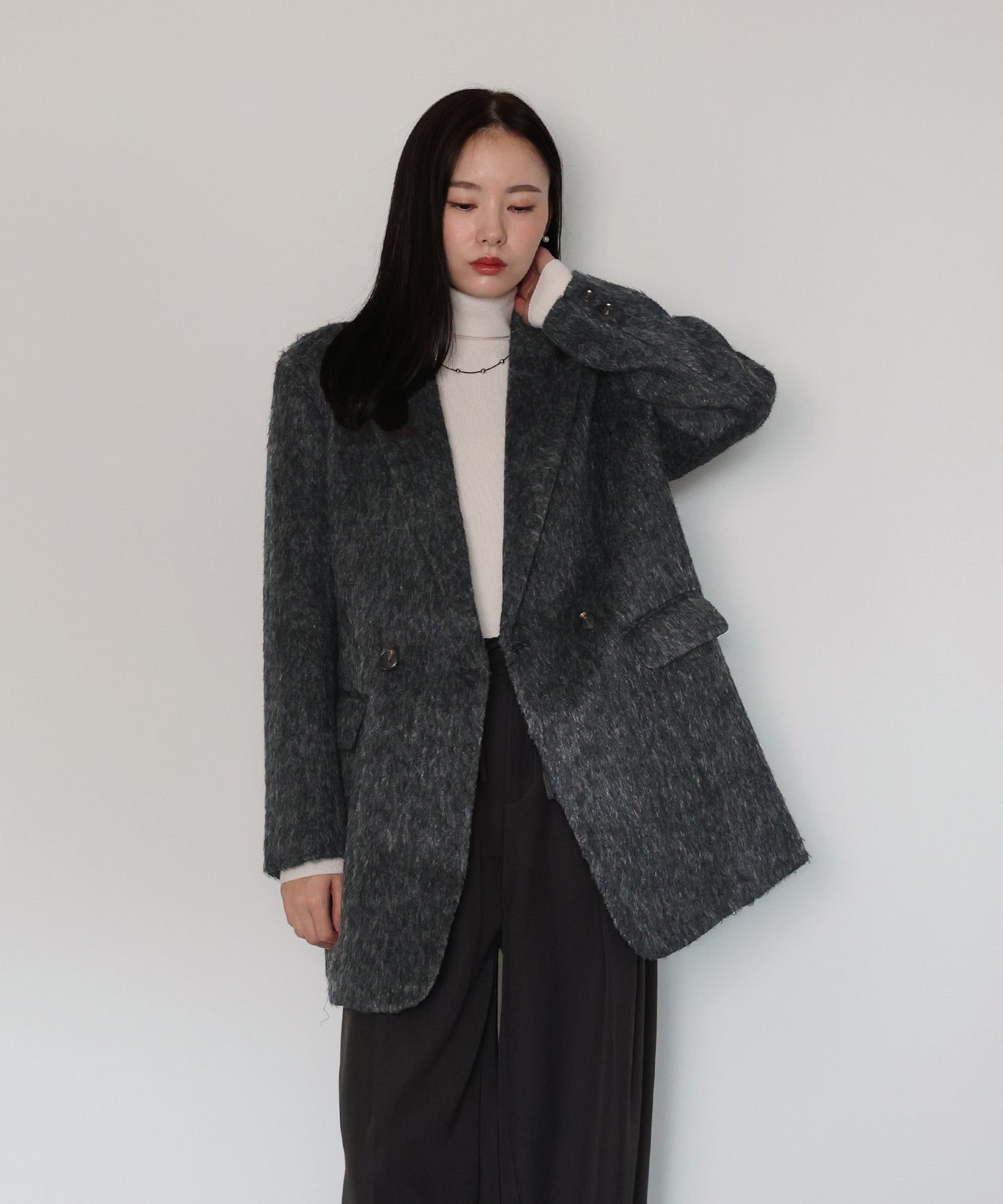 【SALE】[J by blue]シャギーハーフコート