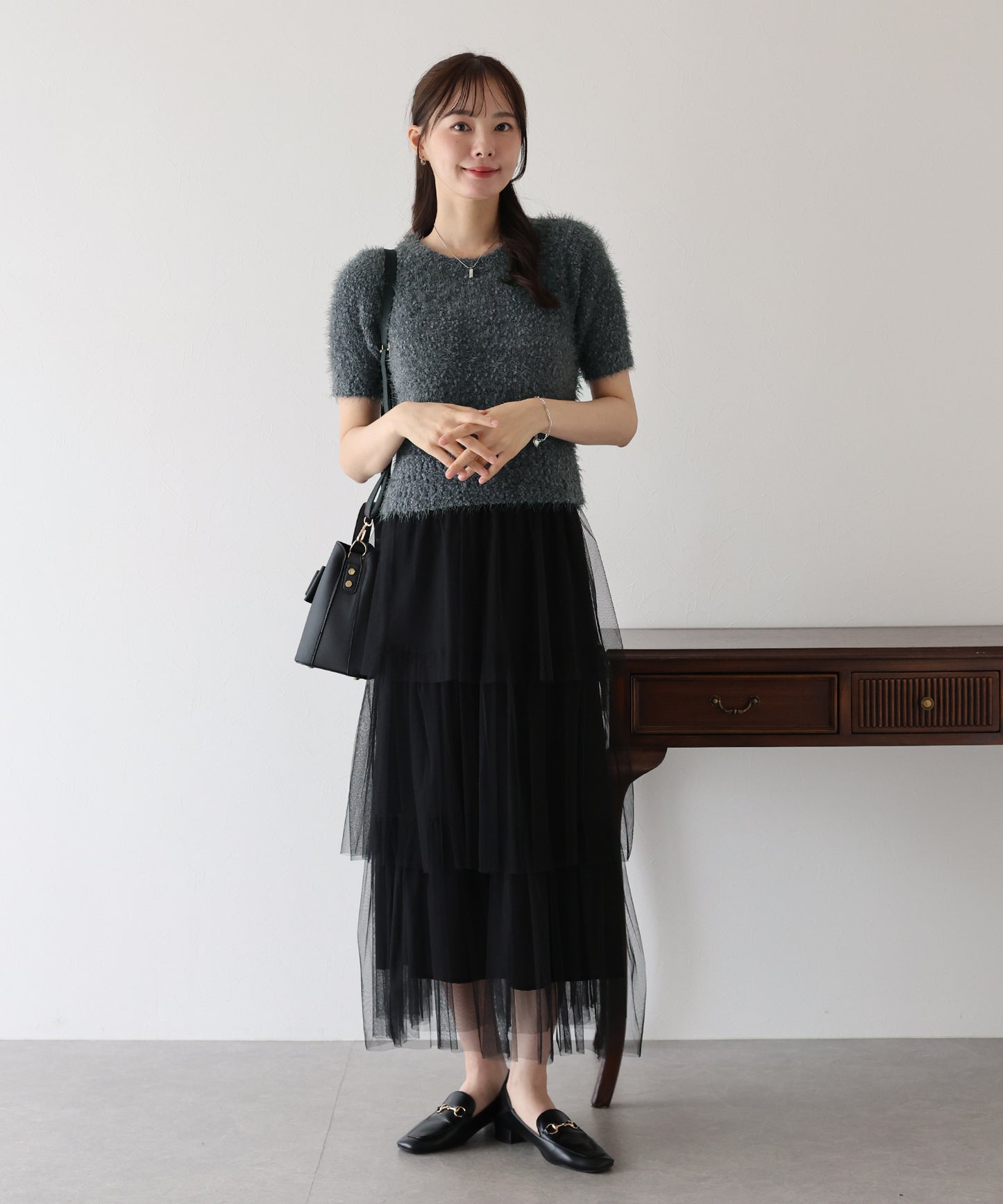 【TIME SALE】ぽこぽこシャギー半袖ニット