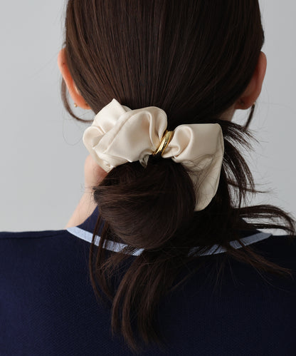 【早割5％OFF】メタルリングサテンシュシュ【ネコポス】