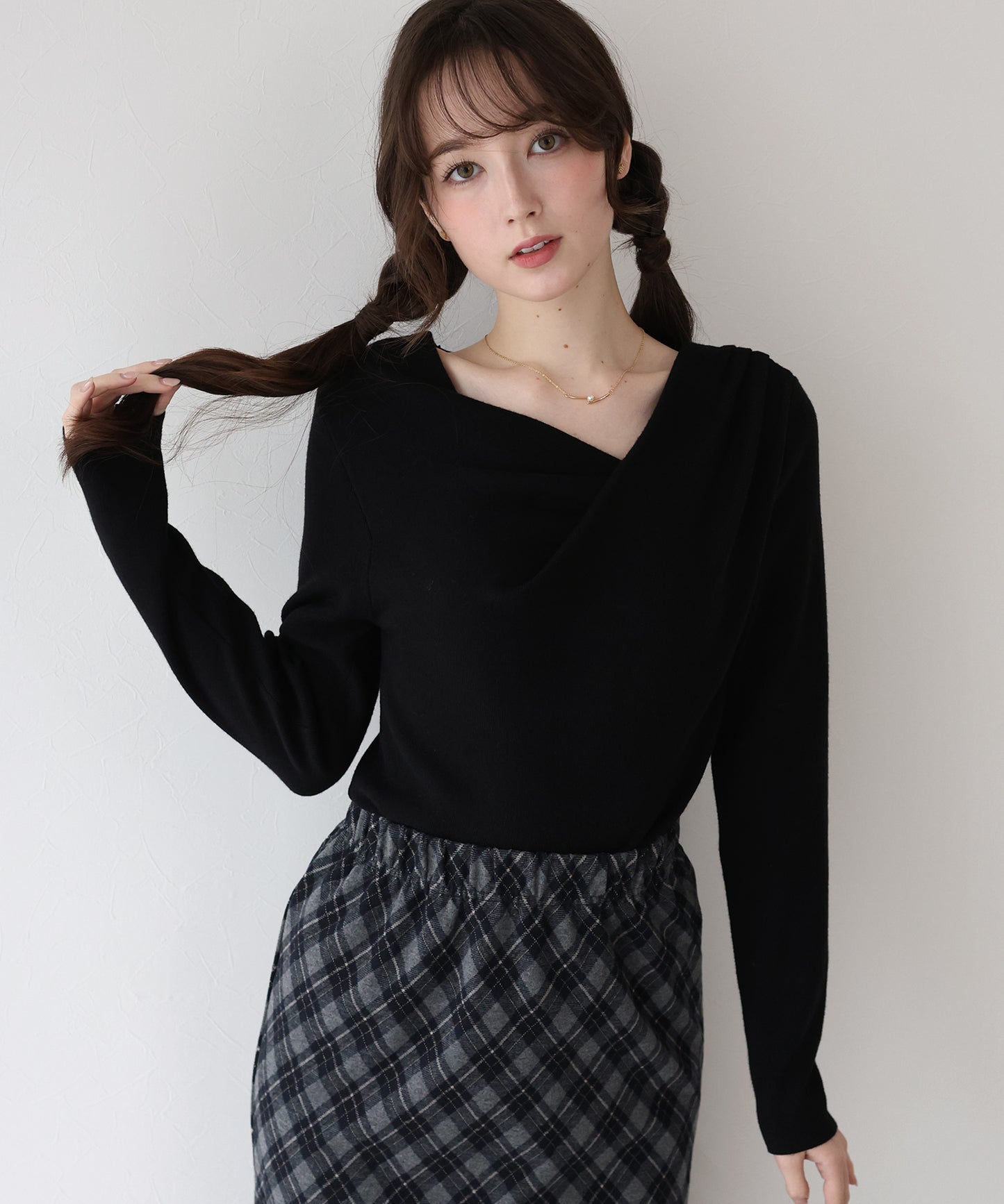 ドレープネックニット【ネコポス】