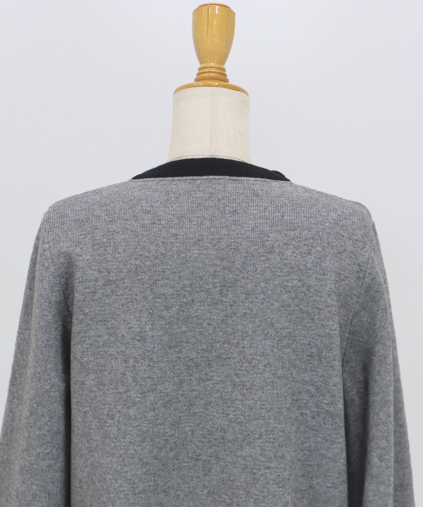 配色リボンカーディガン