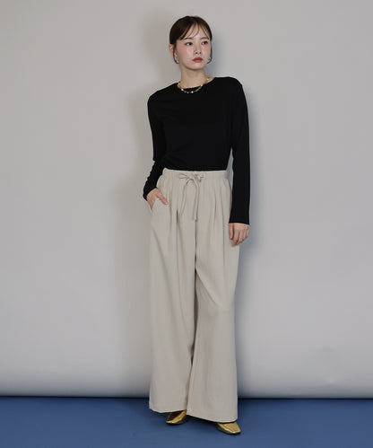 【TIME SALE】タックワイドイージーパンツ[ J by blue ]