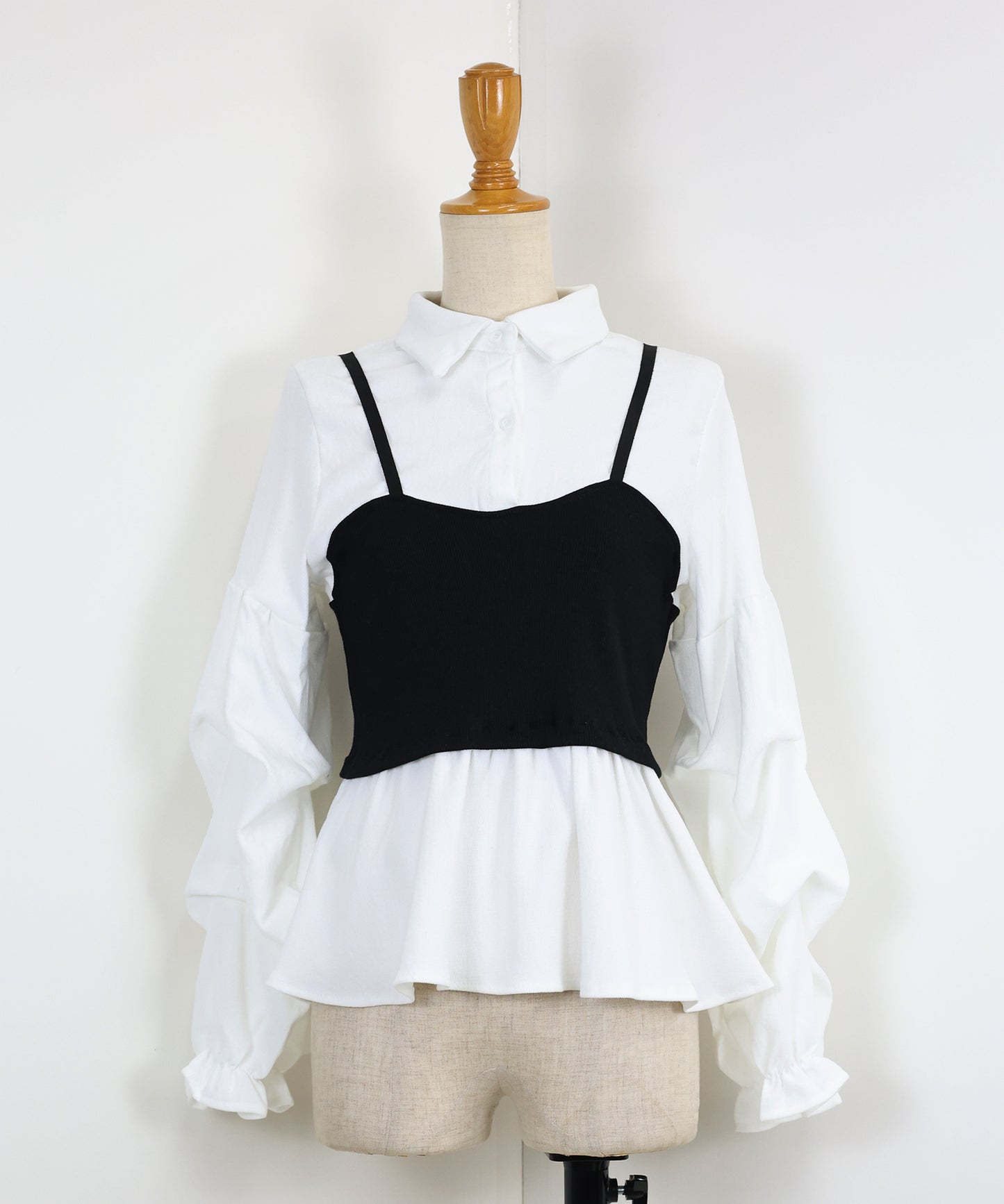 【TIME SALE】ビスチェレイヤードコーデュロイシャツ