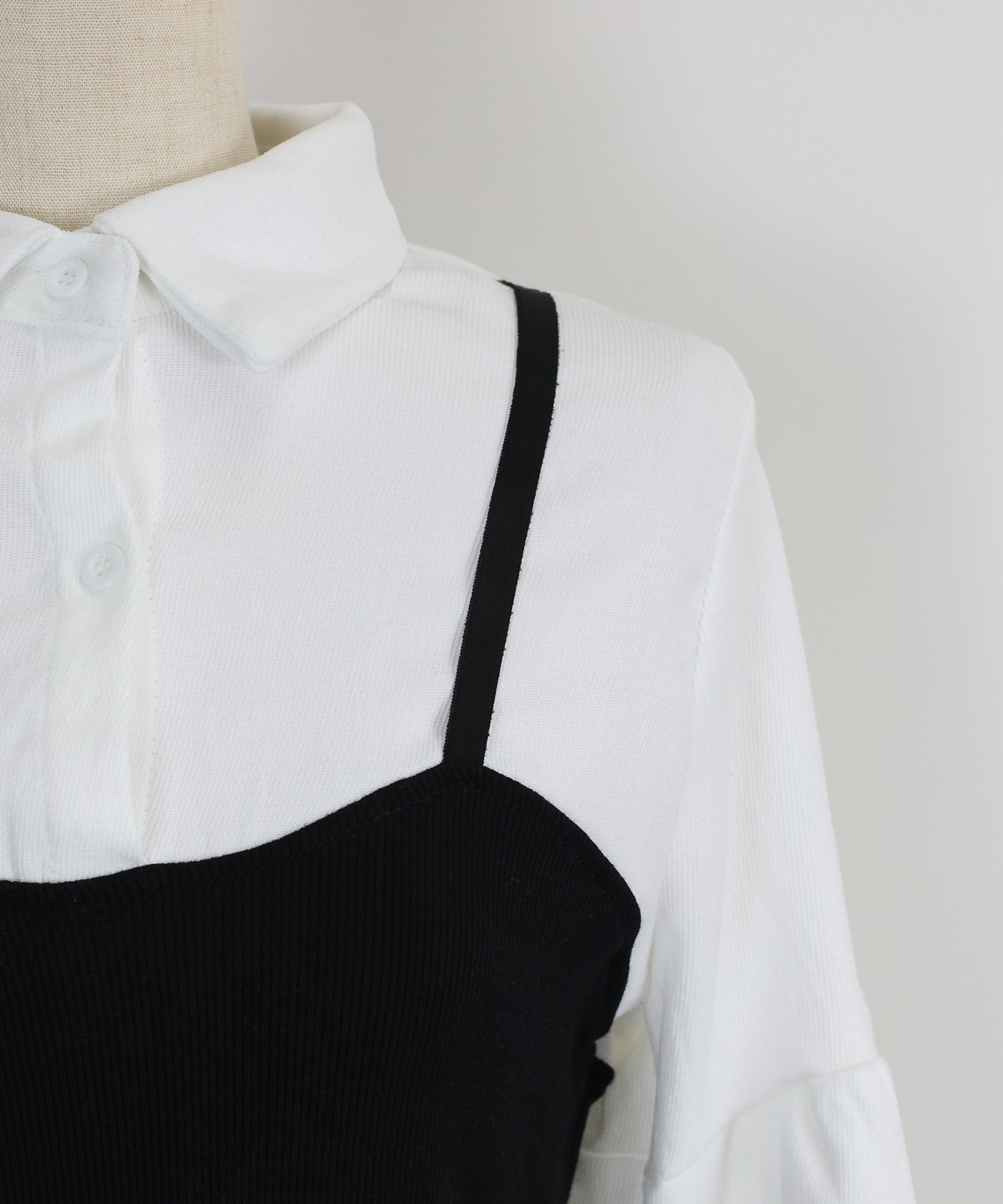 【TIME SALE】ビスチェレイヤードコーデュロイシャツ