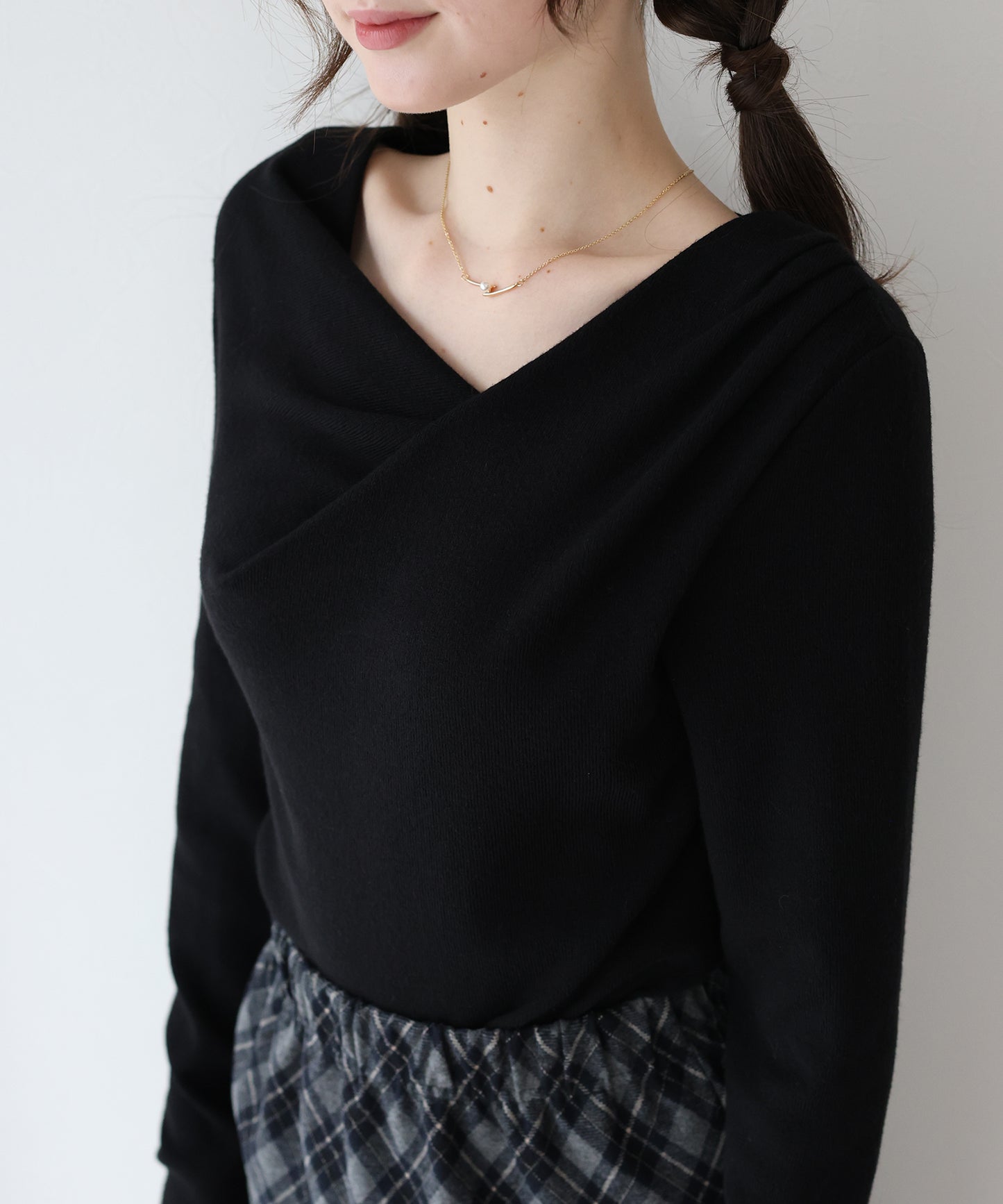 【早割5％OFF】ドレープネックニット【ネコポス】