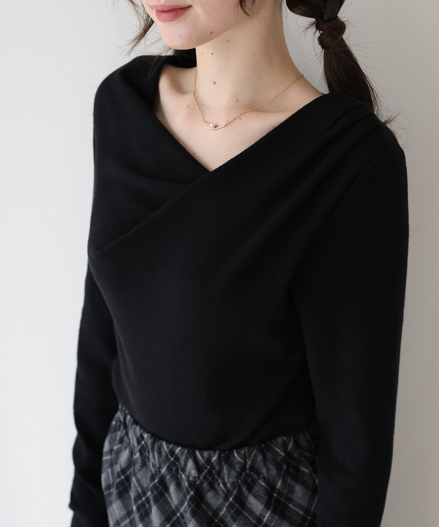 ドレープネックニット【ネコポス】