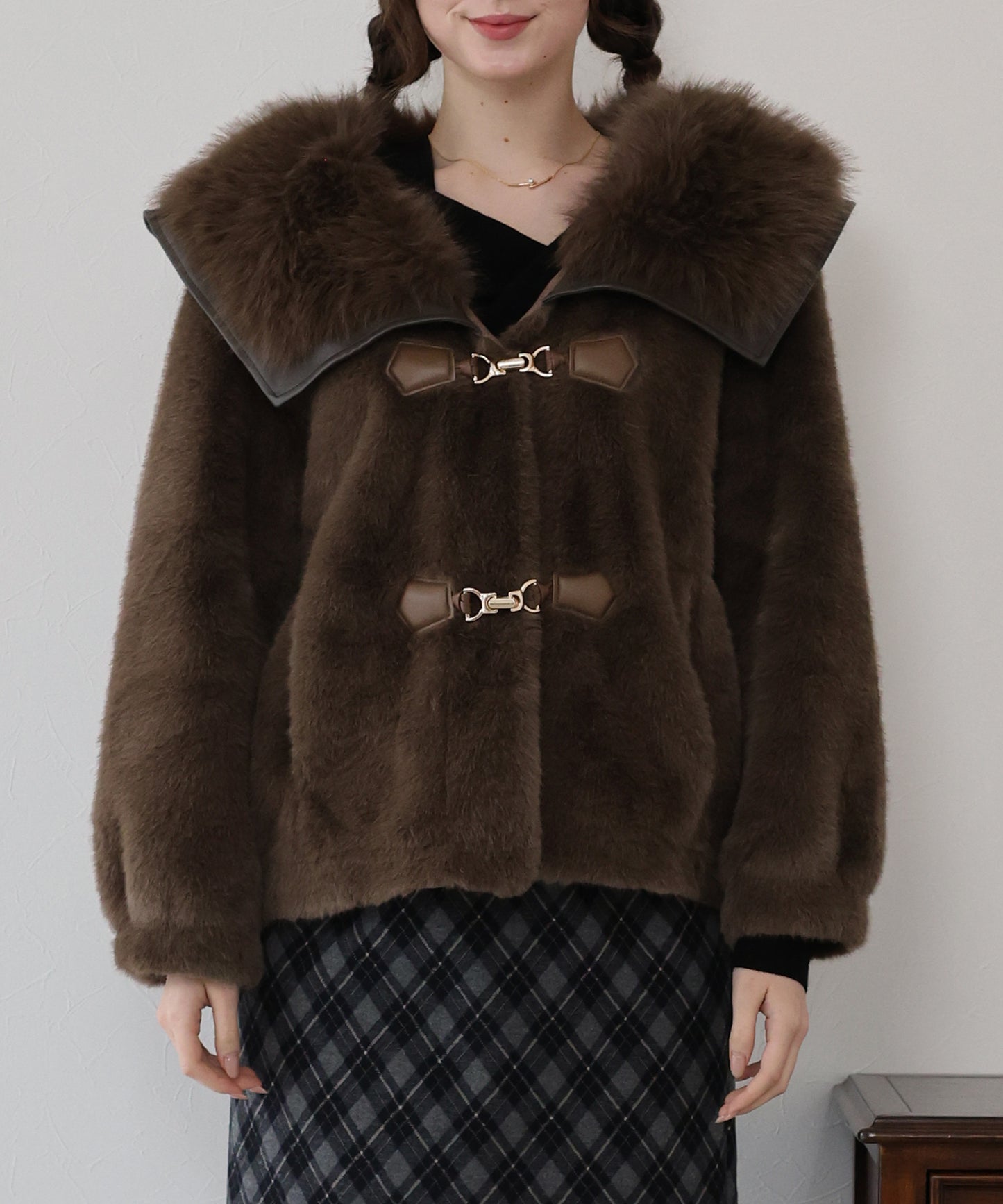 ビッグカラーファーコート