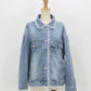 レースドッキングデニムジャケット