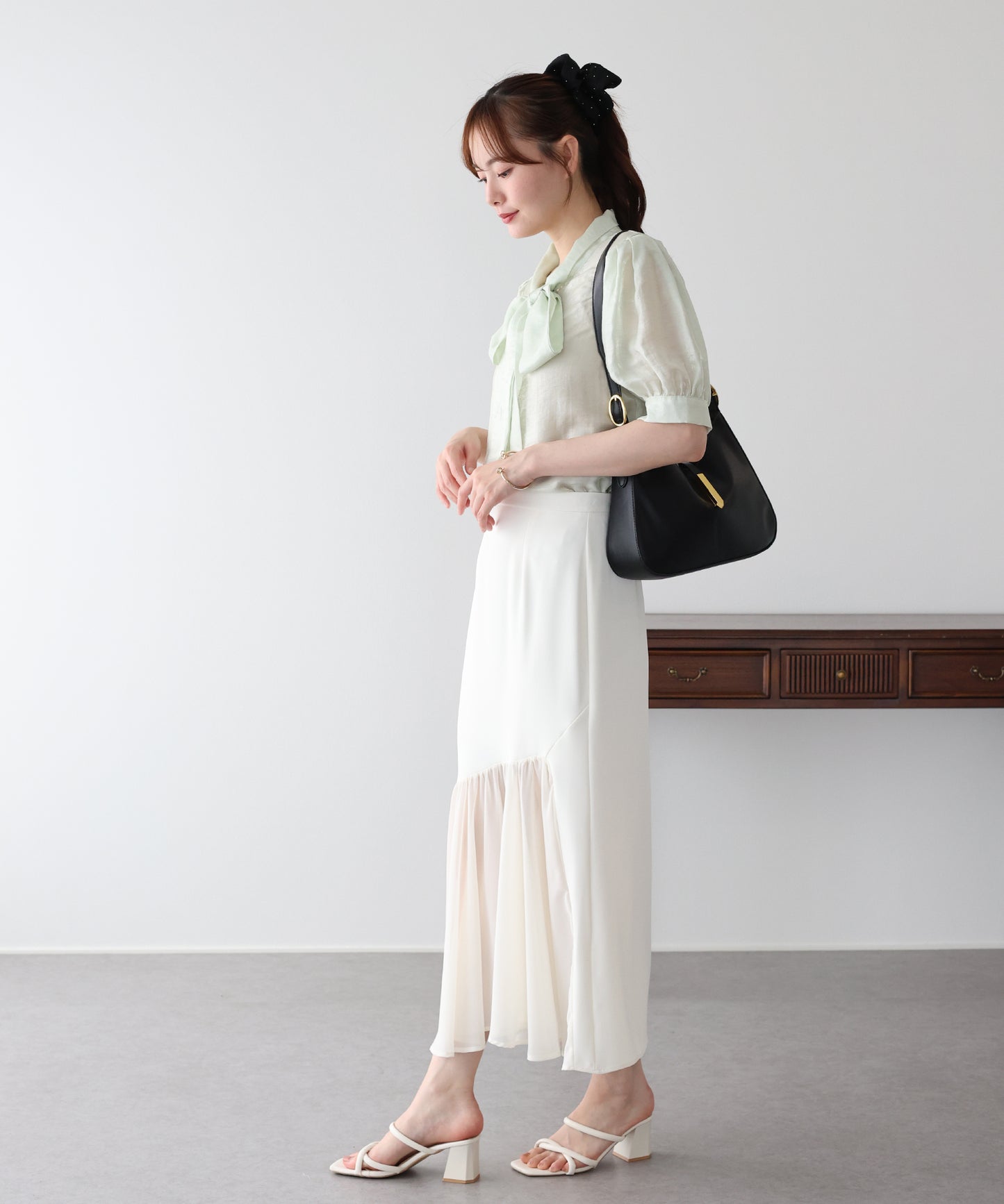 【早割5％OFF】シフォンドッキングスカート