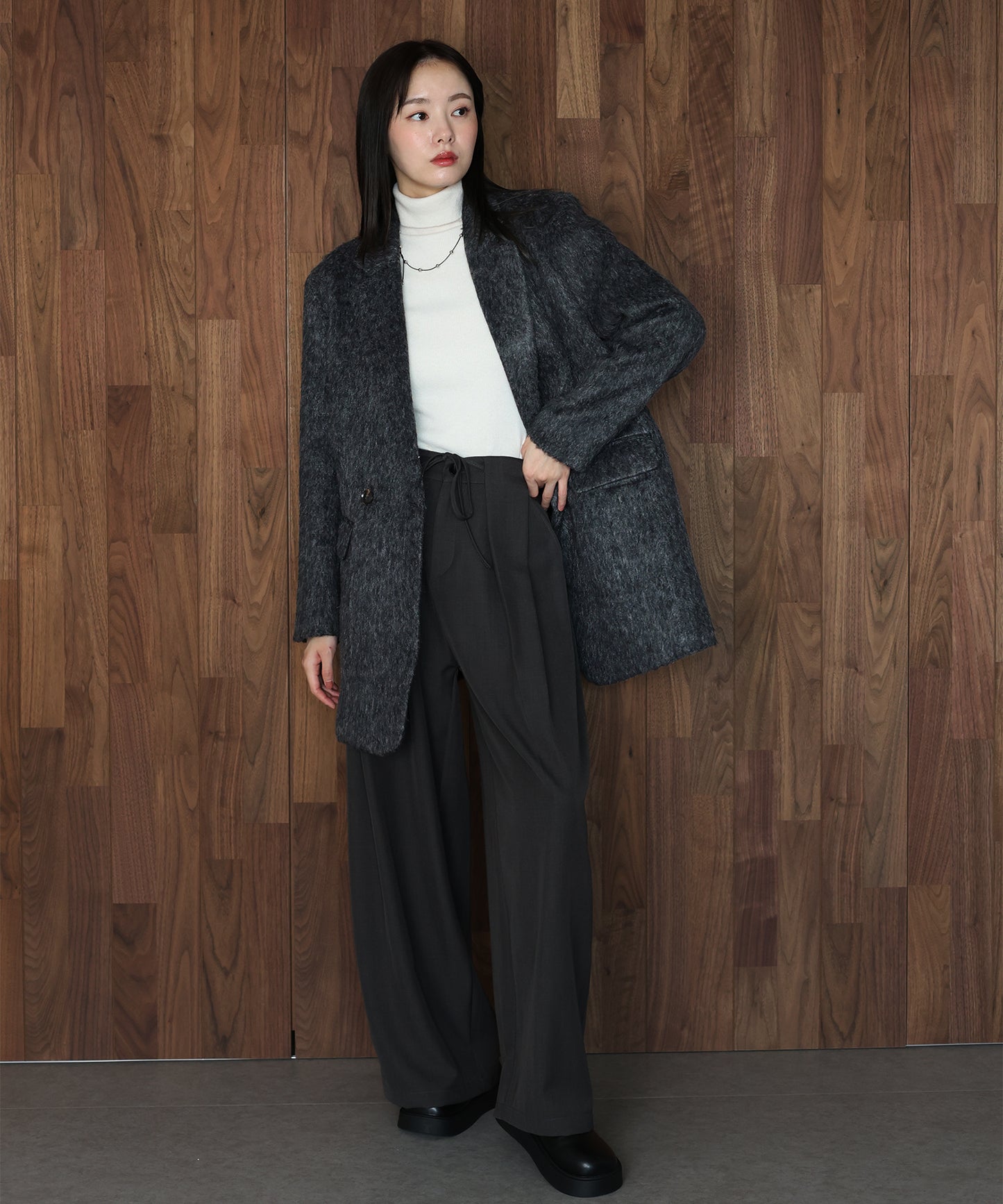 【SALE】[J by blue]シャギーハーフコート