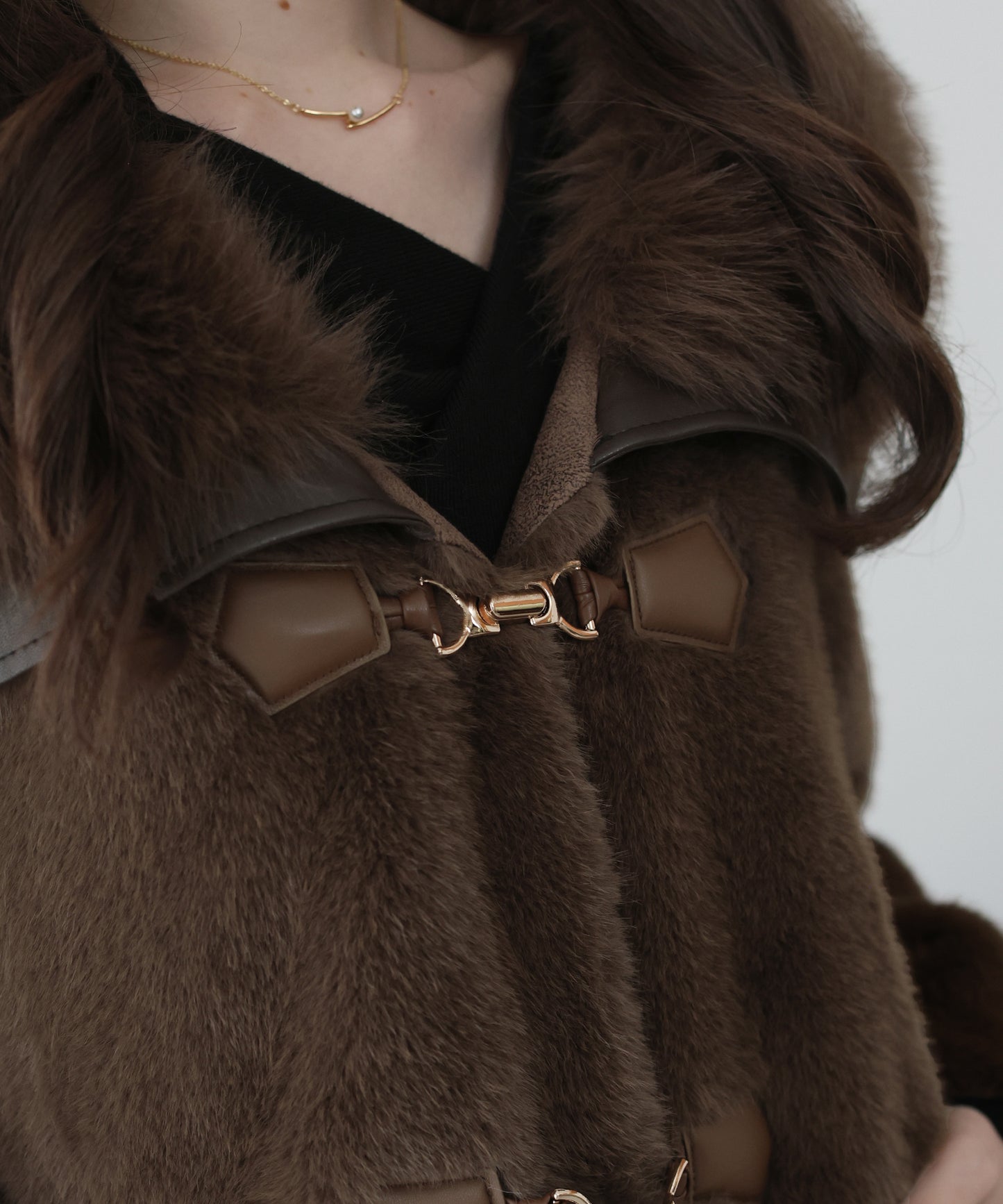 ビッグカラーファーコート