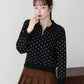【早割5％OFF】ドットハーフジップニット