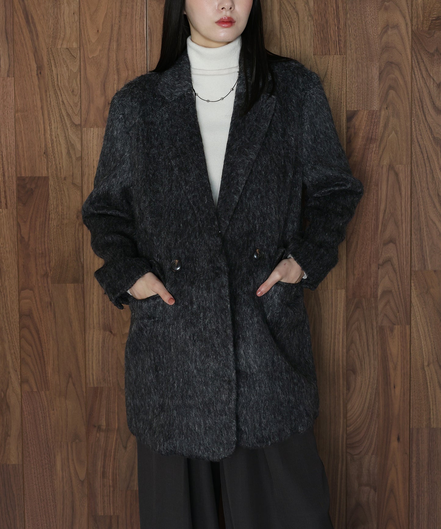 【早割5％OFF】[J by blue]シャギーハーフコート