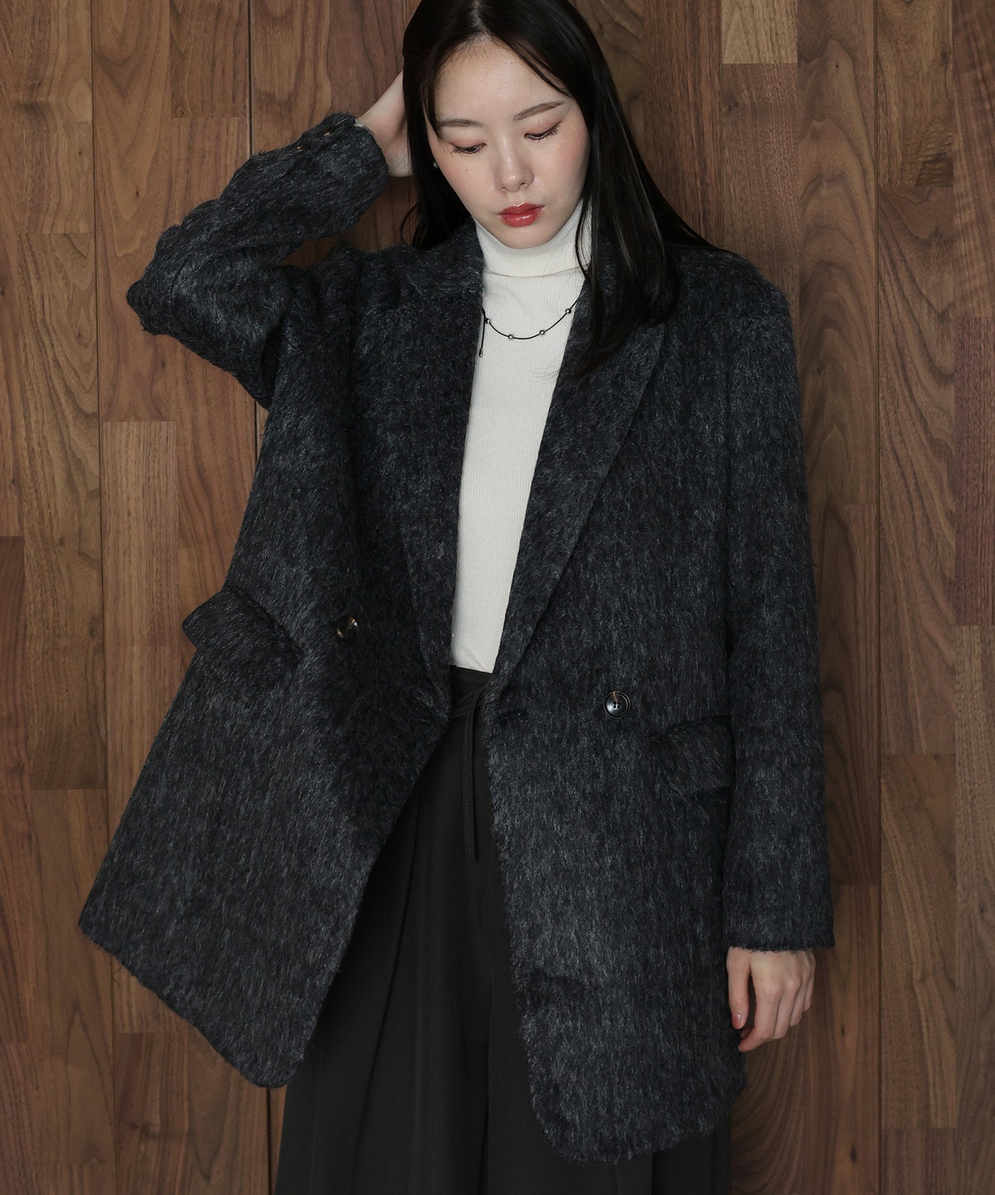 【早割5％OFF】[J by blue]シャギーハーフコート