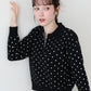 【早割5％OFF】ドットハーフジップニット
