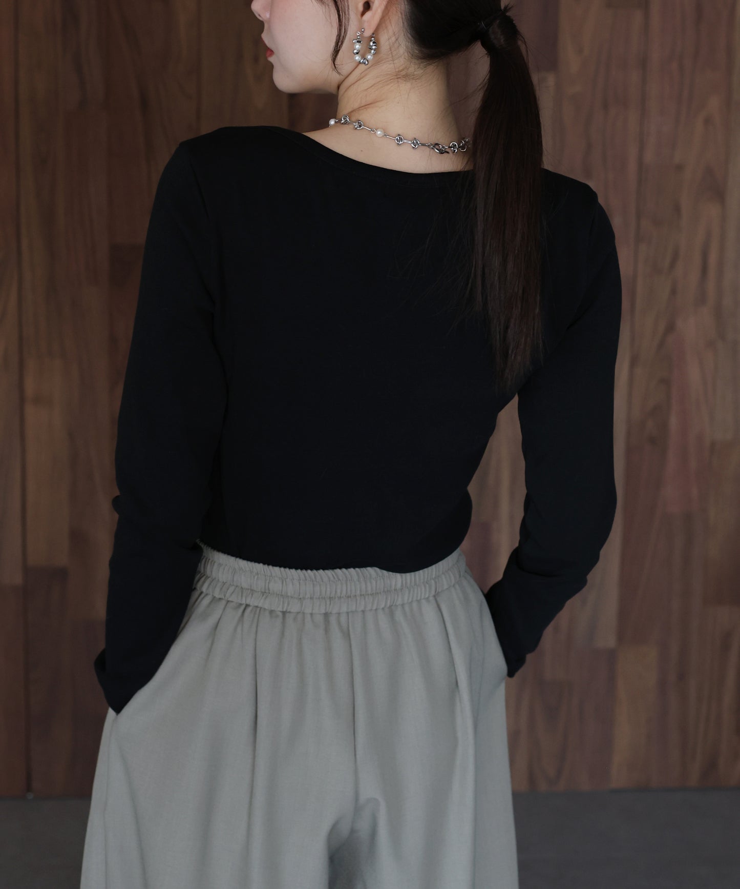 ボートネックTシャツ【ネコポス】