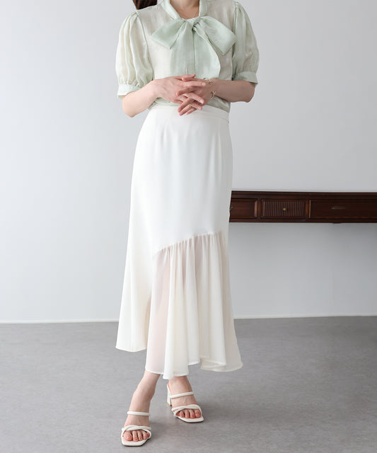 【早割5％OFF】シフォンドッキングスカート