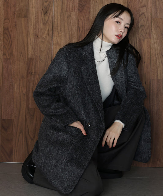 【早割5％OFF】[J by blue]シャギーハーフコート