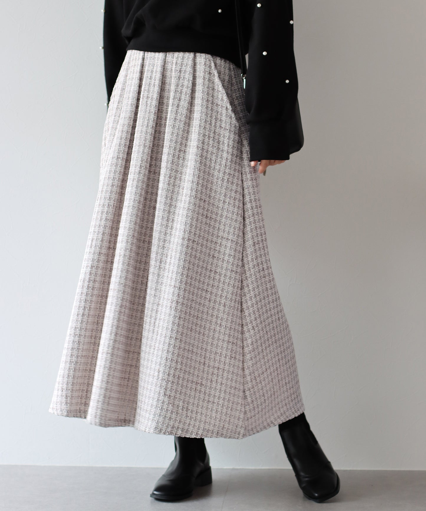 【TIME SALE】ツイードフレアスカート