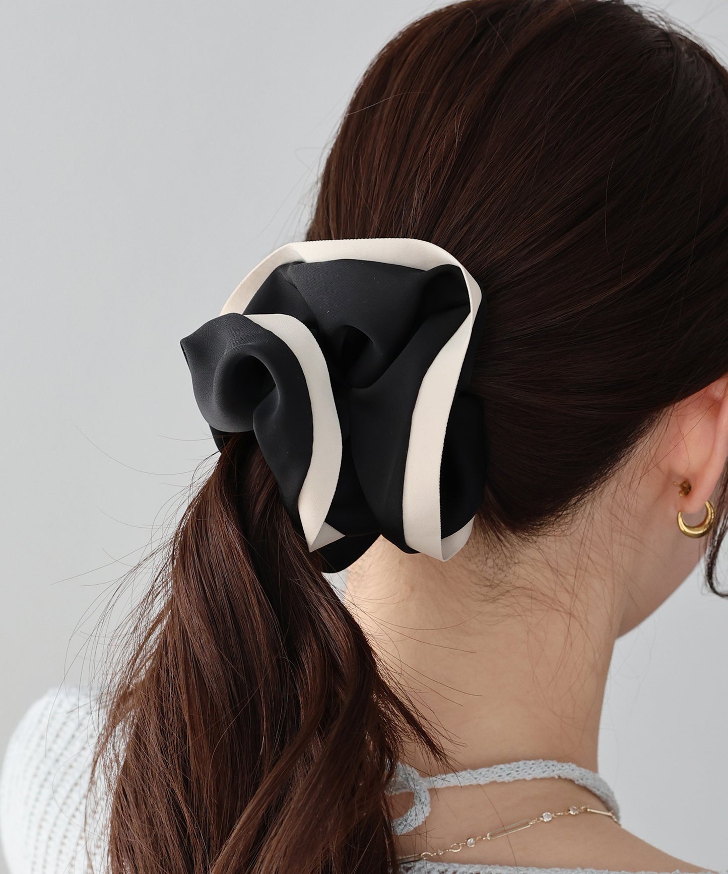 【早割5％OFF】バイカラーサテンシュシュ【ネコポス】