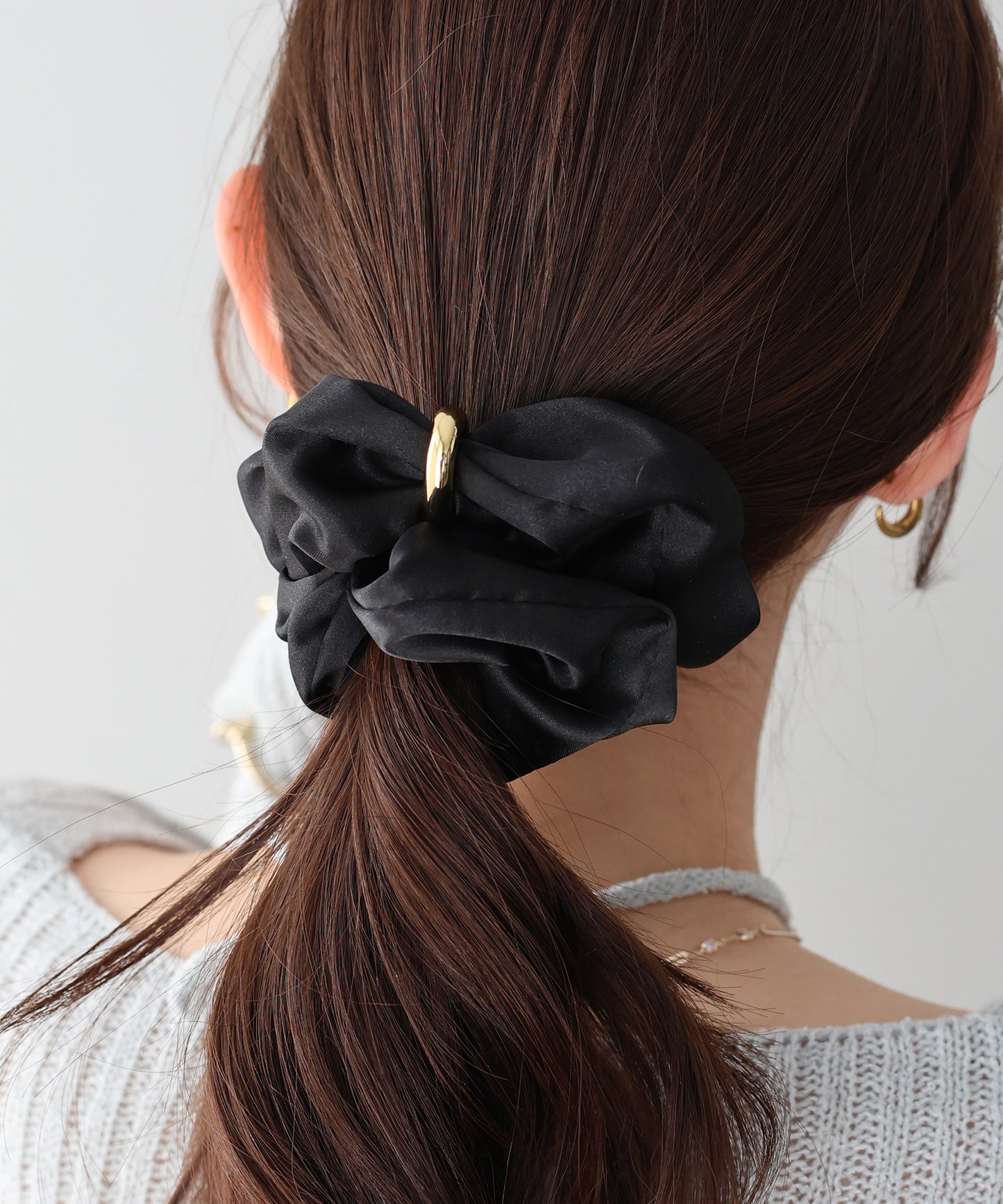 【早割5％OFF】メタルリングサテンシュシュ【ネコポス】