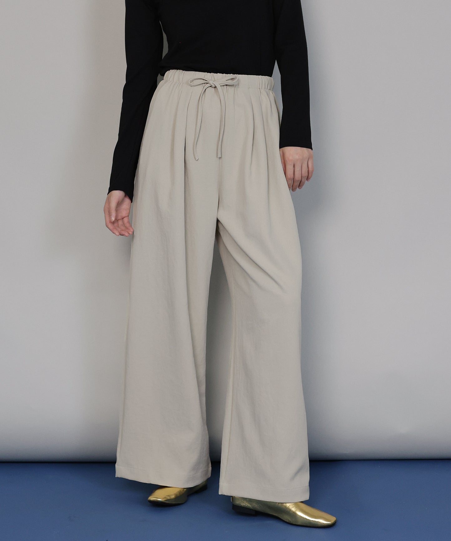 【TIME SALE】タックワイドイージーパンツ[ J by blue ]