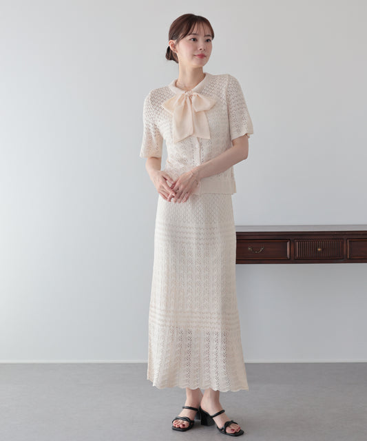 【早割5％OFF】クロシェニットセットアップ