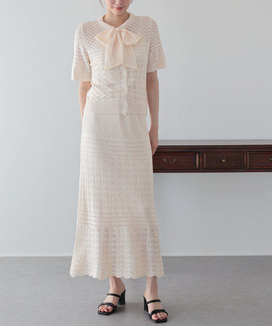 【早割5％OFF】クロシェニットセットアップ