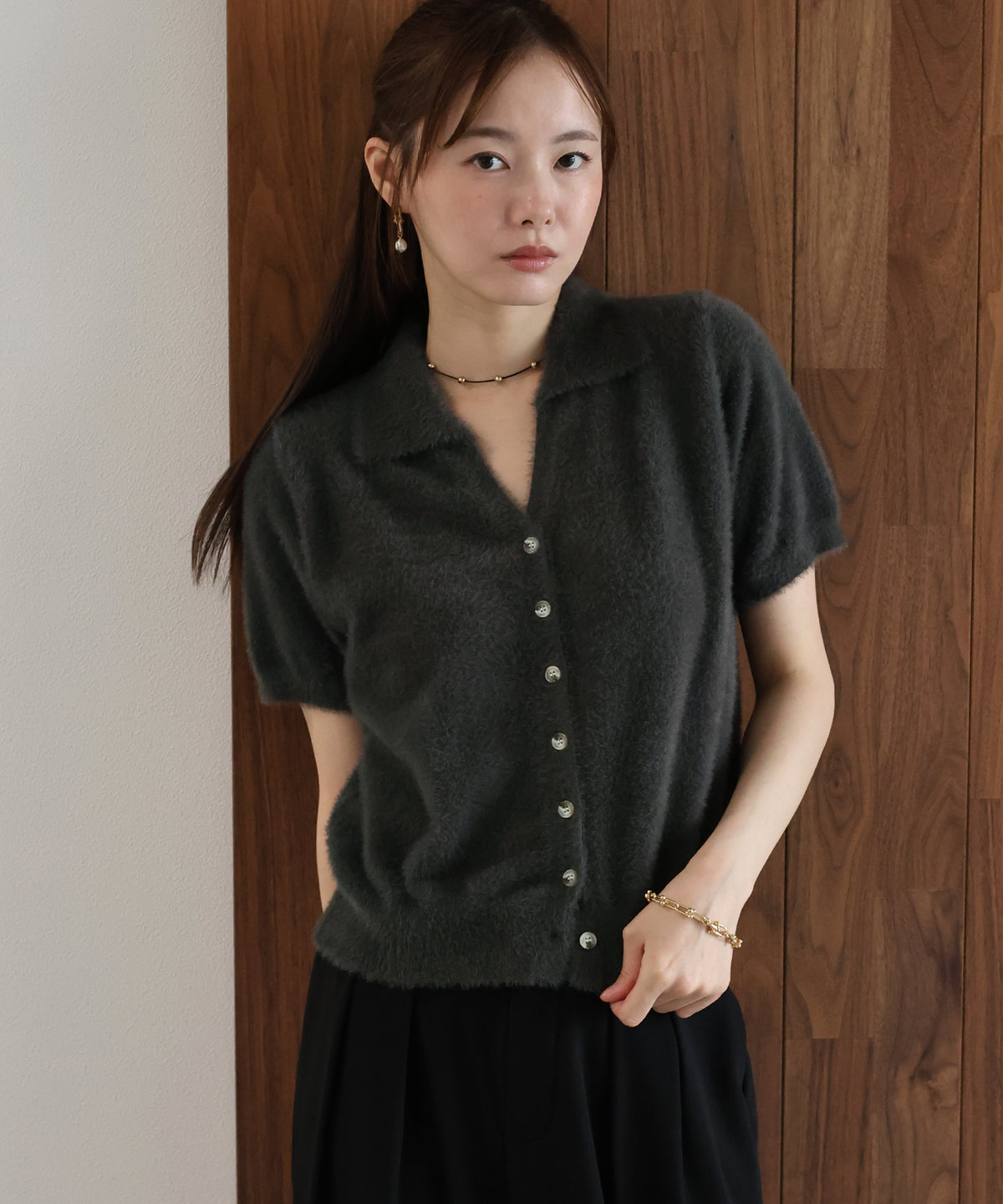 【早割5％OFF】シャギーニットカーディガン