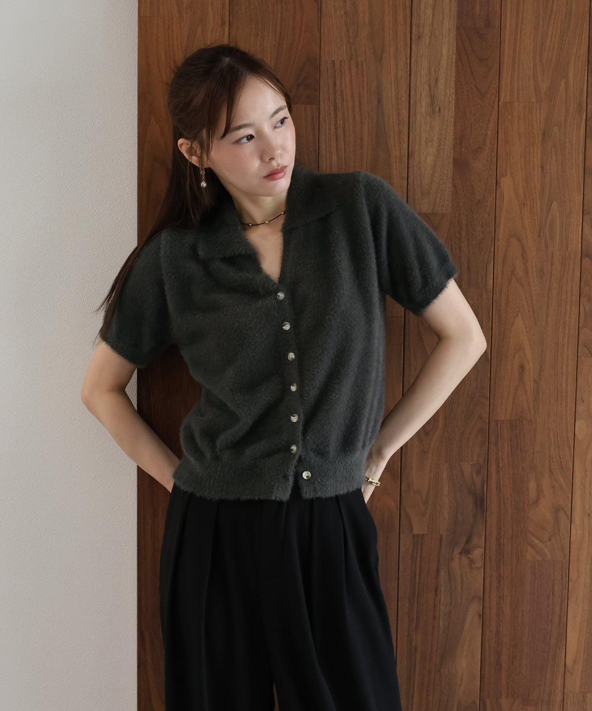 【早割5％OFF】シャギーニットカーディガン