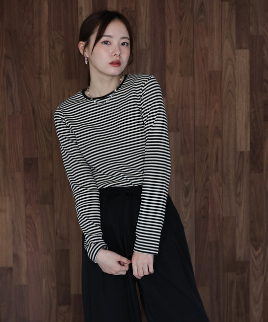 リブボーダーTシャツ【ネコポス】