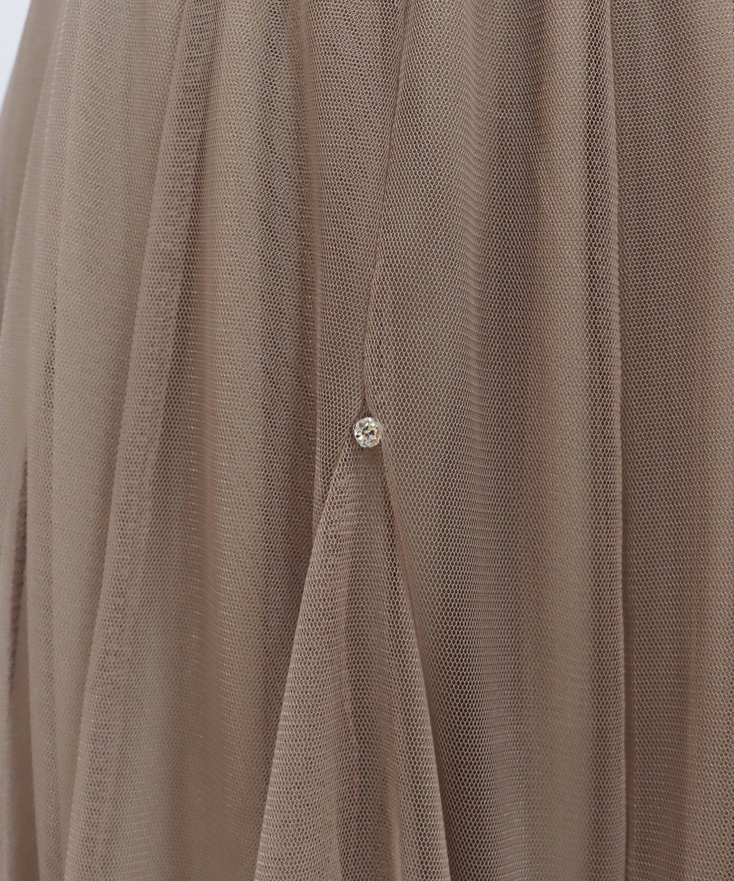 ビジュー付きチュールスカート