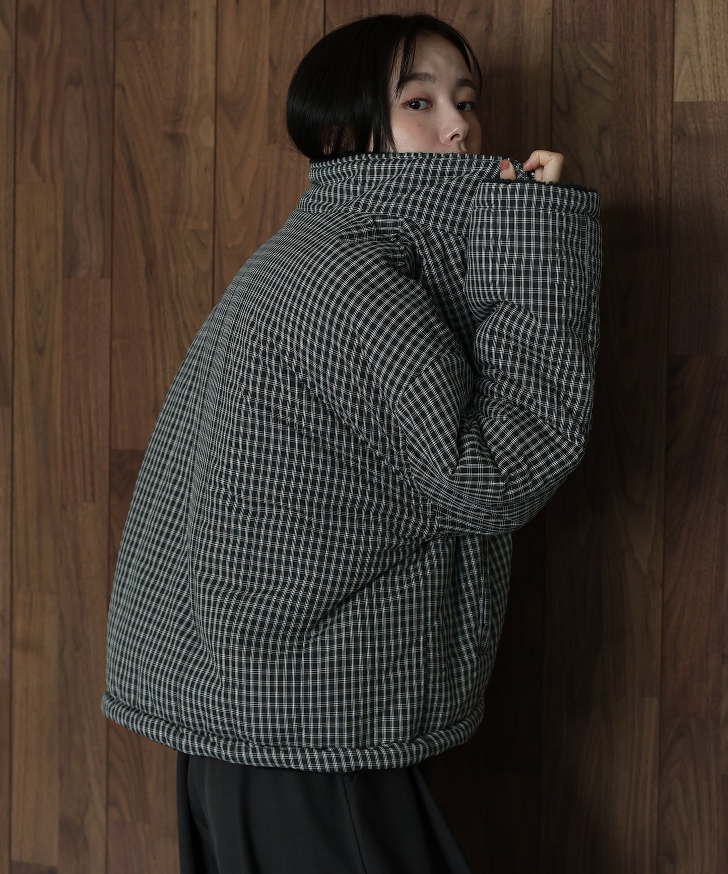 【早割5％OFF】2WAYボアチェックダウンジャケット