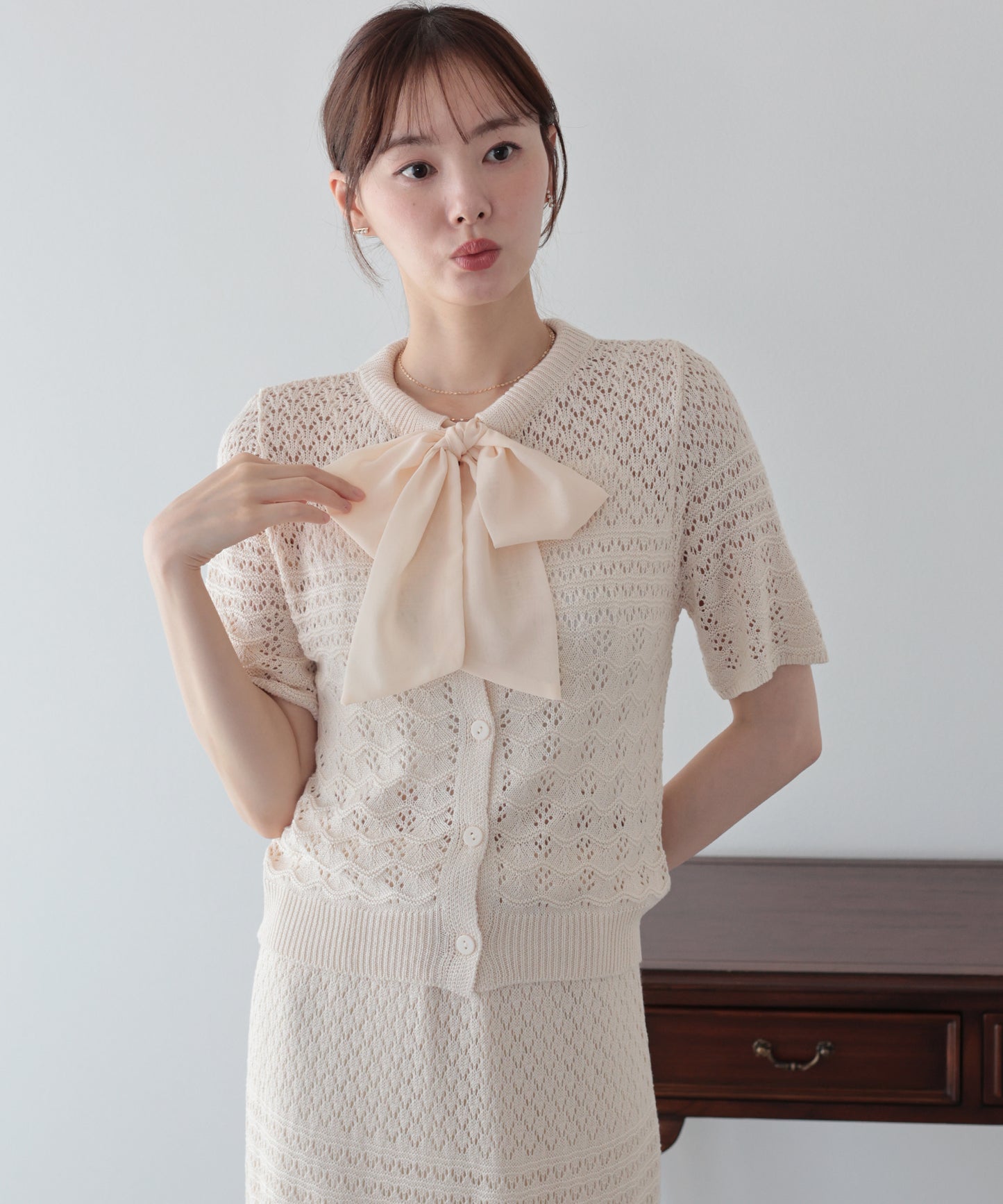 【早割5％OFF】クロシェニットセットアップ