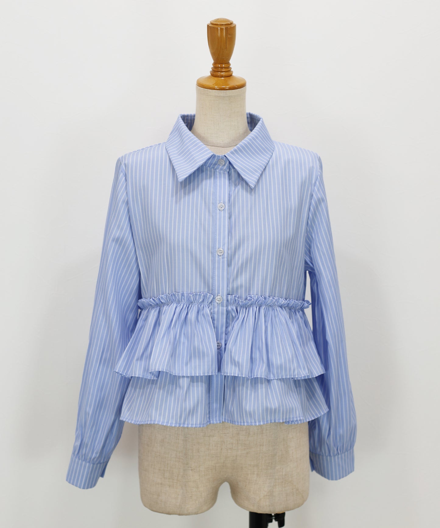 ティアードフリルペプラムブラウス【ネコポス】