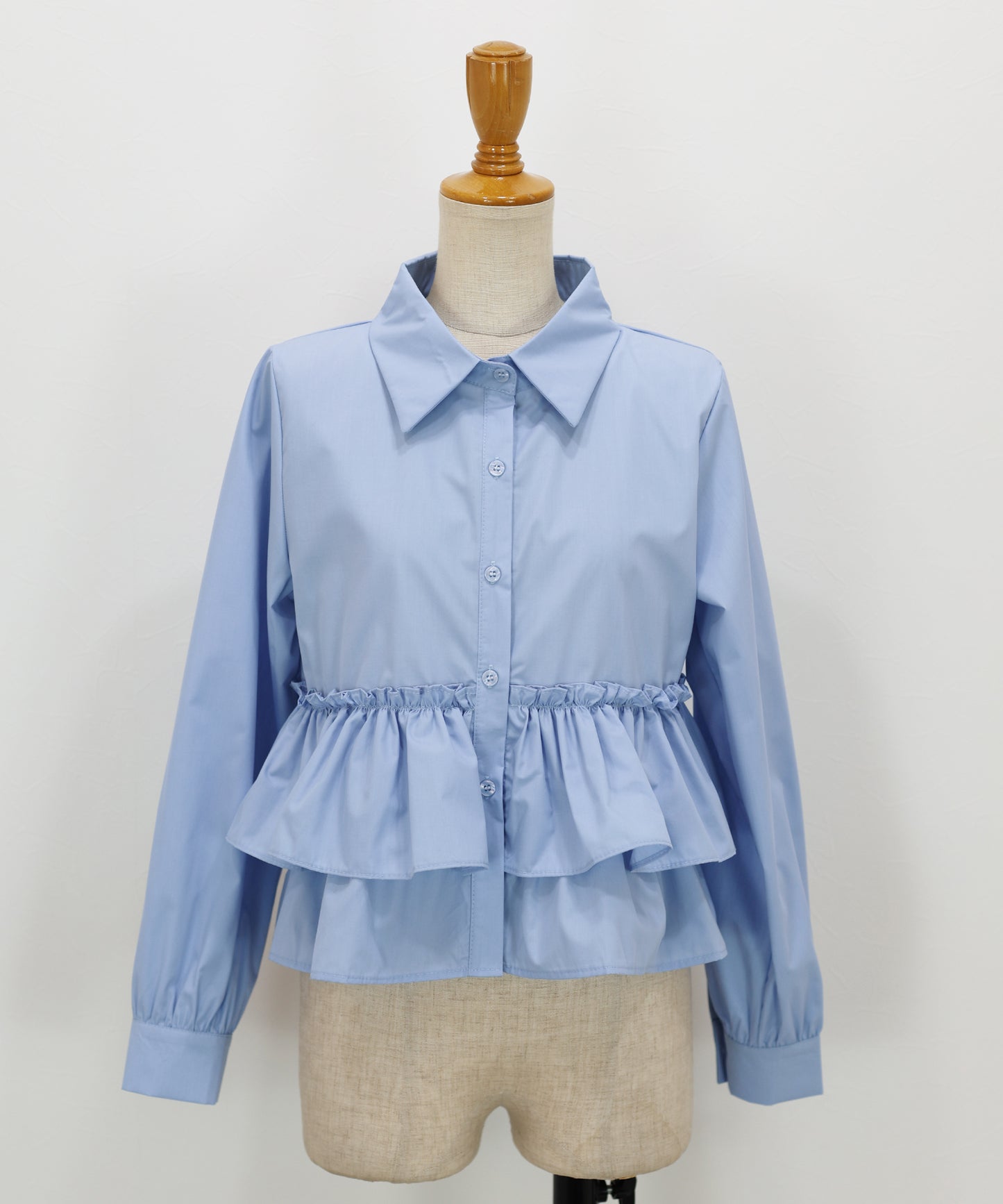 ティアードフリルペプラムブラウス【ネコポス】