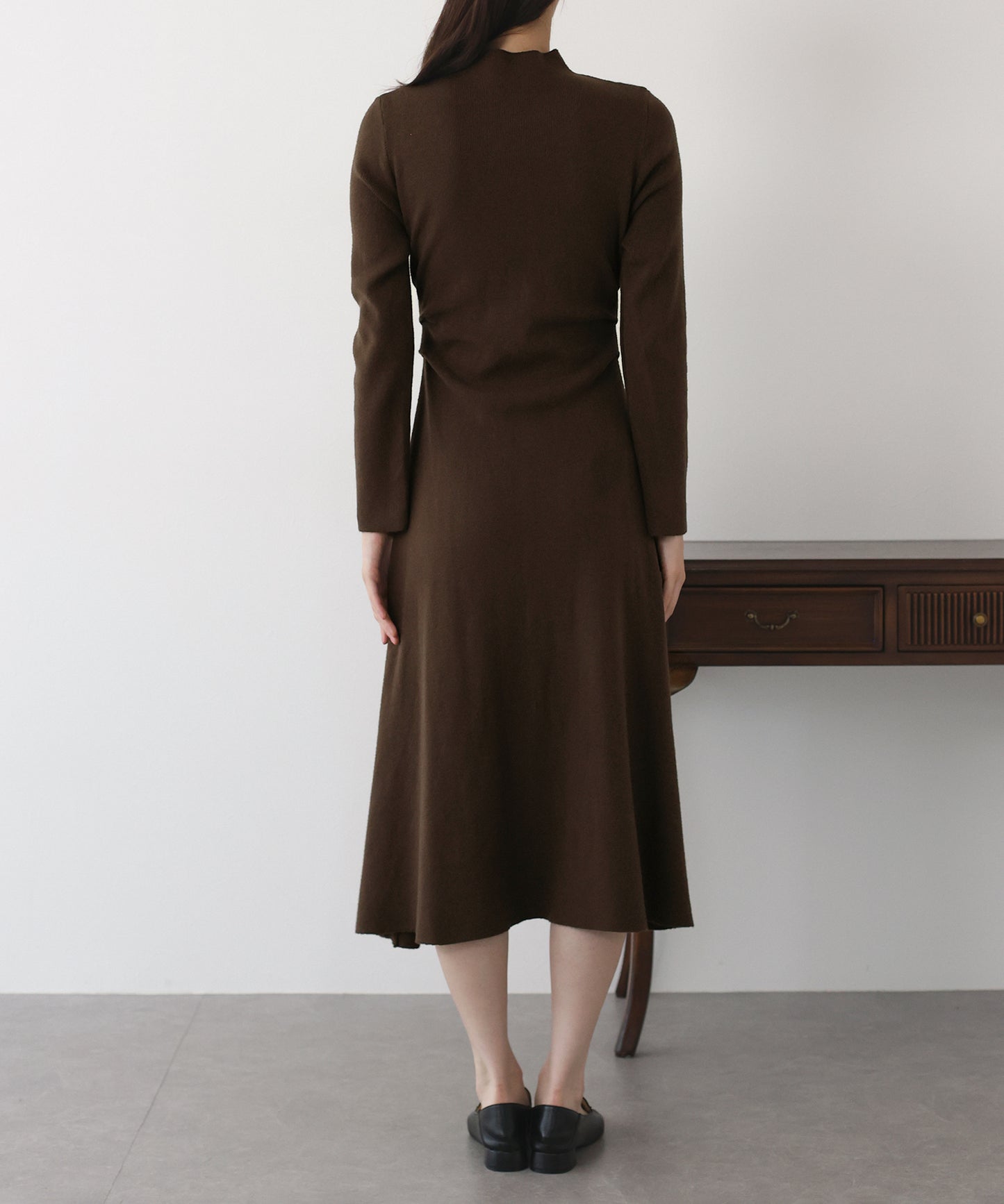 サイドタックニットワンピース