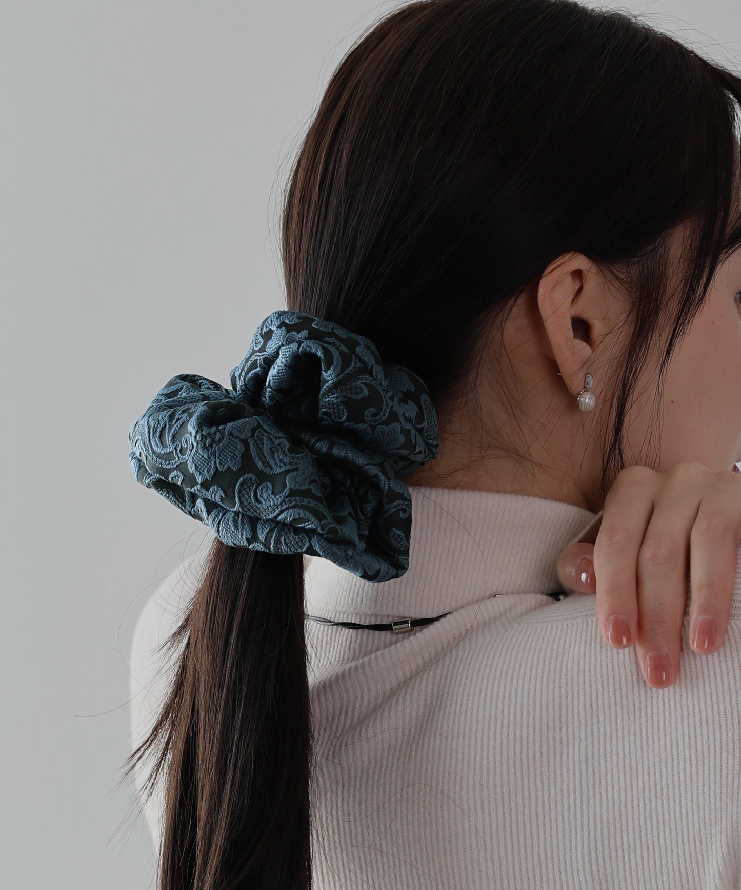 【早割5％OFF】ジャガードサテンシュシュ【ネコポス】