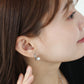 ラインビジューパールピアス【メール便】