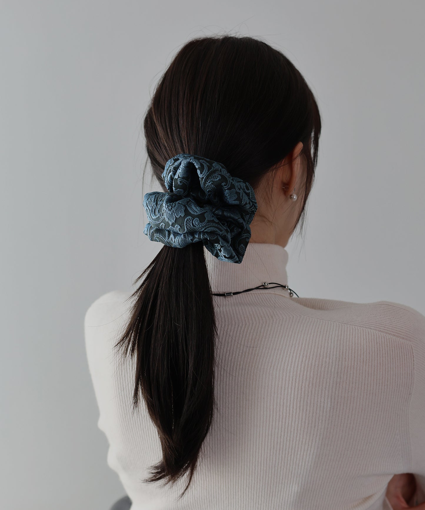 【早割5％OFF】ジャガードサテンシュシュ【ネコポス】