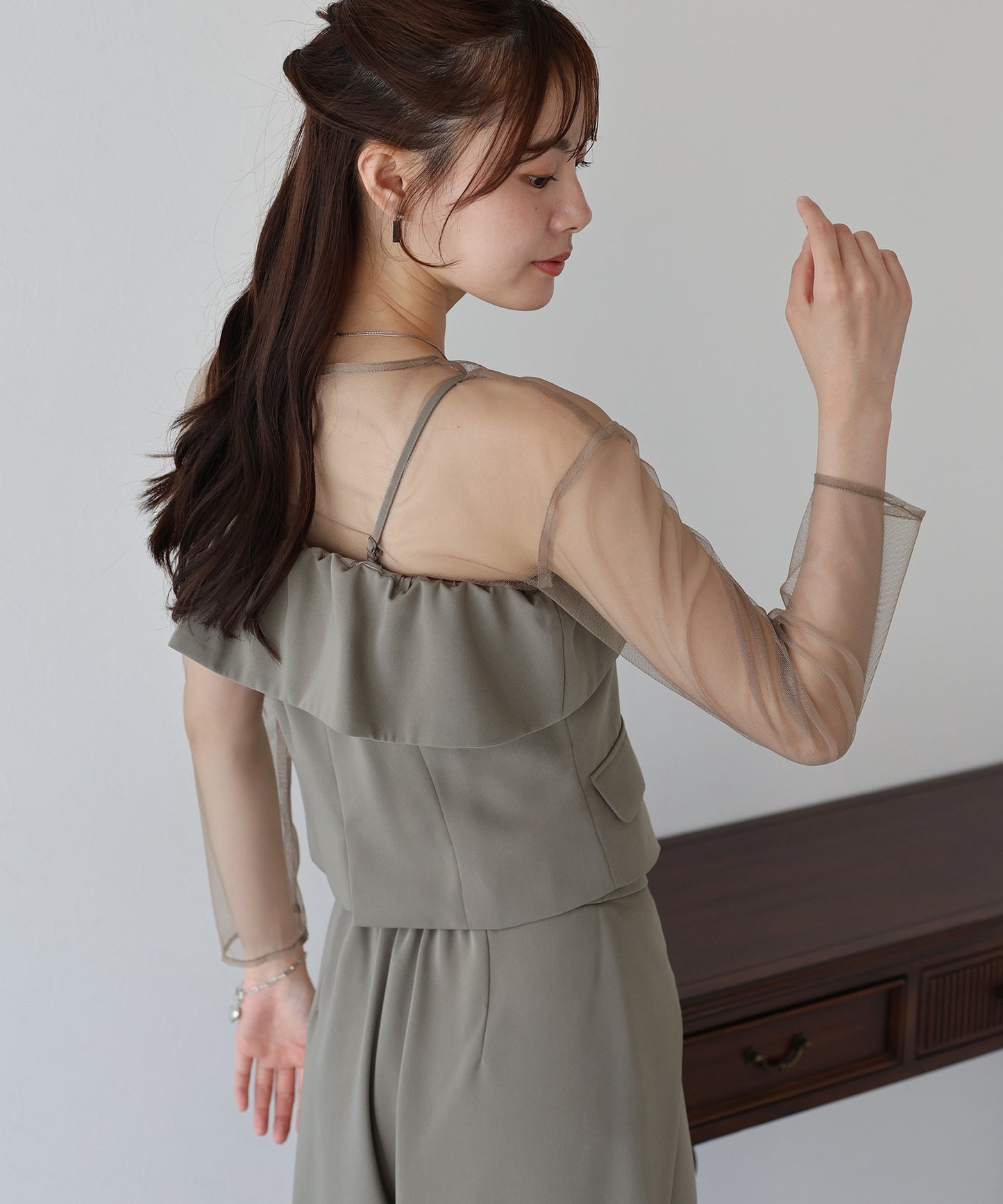 【TIME SALE】オフショルパンツドレス